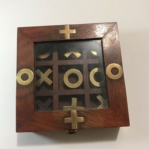 SOLD- Executive wooden classic tic tac toe game